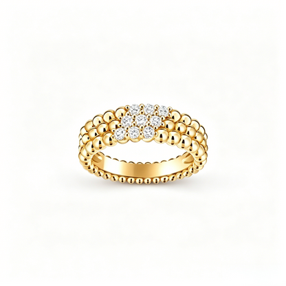 [Renovia Jewelry] THREE-ROW DIAMOND RING