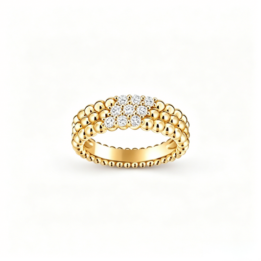 [Renovia Jewelry] THREE-ROW DIAMOND RING