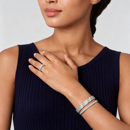 [Renovia Jewelry] THREE-ROW DIAMOND RING