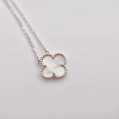 [Renovia Jewelry]CLOVER  15MM WHITE MOTHER-OF-PEARL SILVER