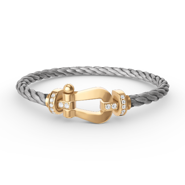 [Renovia Jewelry]FORCE LARGE HORSESHOE HALF DIAMOND BRACELET GOLD