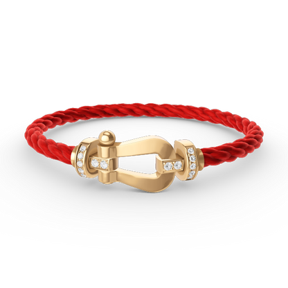 [Renovia Jewelry]FORCE LARGE HORSESHOE HALF DIAMOND BRACELET GOLD