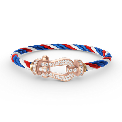 [Renovia Jewelry]FORCE LARGE HORSESHOE FULL DIAMOND BRACELET ROSE GOLD
