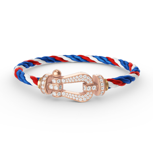 [Renovia Jewelry]FORCE LARGE HORSESHOE FULL DIAMOND BRACELET ROSE GOLD