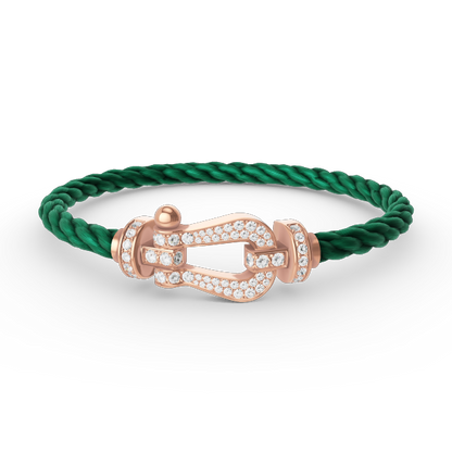 [Renovia Jewelry]FORCE LARGE HORSESHOE FULL DIAMOND BRACELET ROSE GOLD