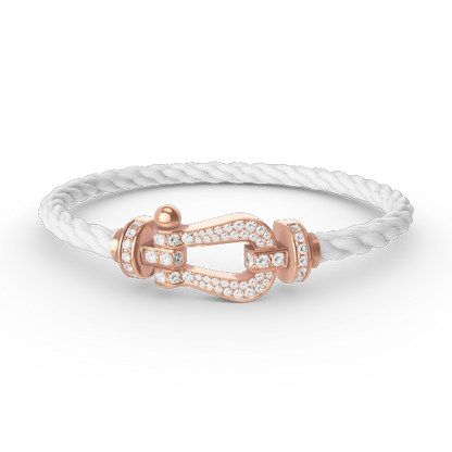 [Renovia Jewelry]FORCE LARGE HORSESHOE FULL DIAMOND BRACELET ROSE GOLD