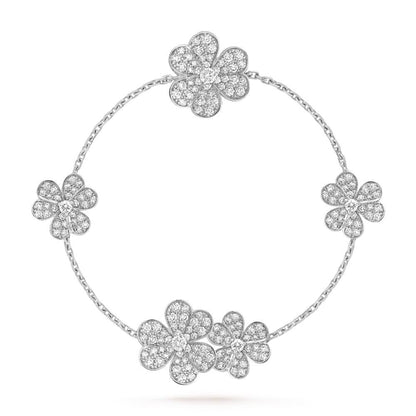 [Renovia Jewelry]FRIVOLE SILVER 5 FLOWERS BRACELET