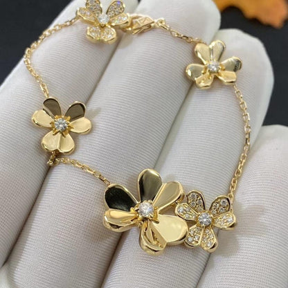 [Renovia Jewelry]FRIVOLE GOLD 5 FLOWERS BRACELET