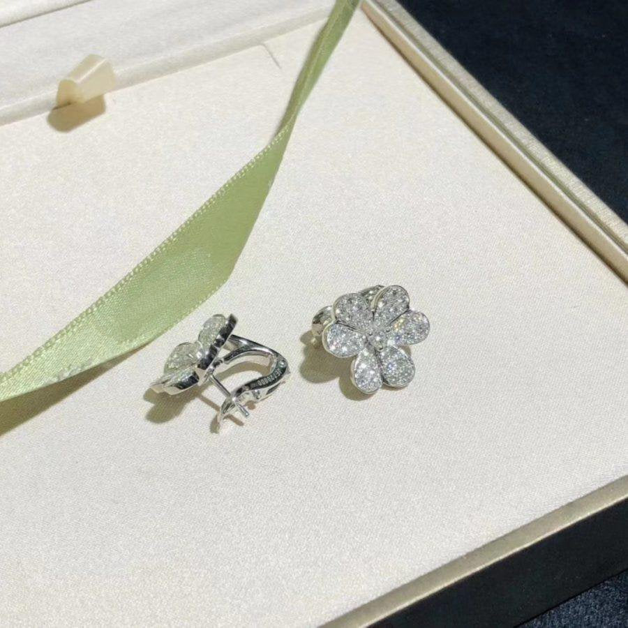 [Renovia Jewelry]FRIVOLE SILVER FLOWER DIAMOND EARRINGS