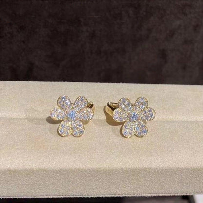 [Renovia Jewelry]FRIVOLE GOLD FLOWER DIAMOND EARRINGS