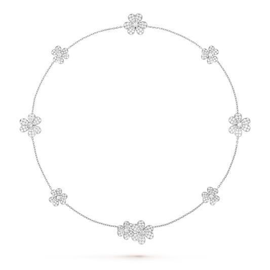 [Renovia Jewelry]FRIVOLE SILVER 9 FLOWERS NECKLACE
