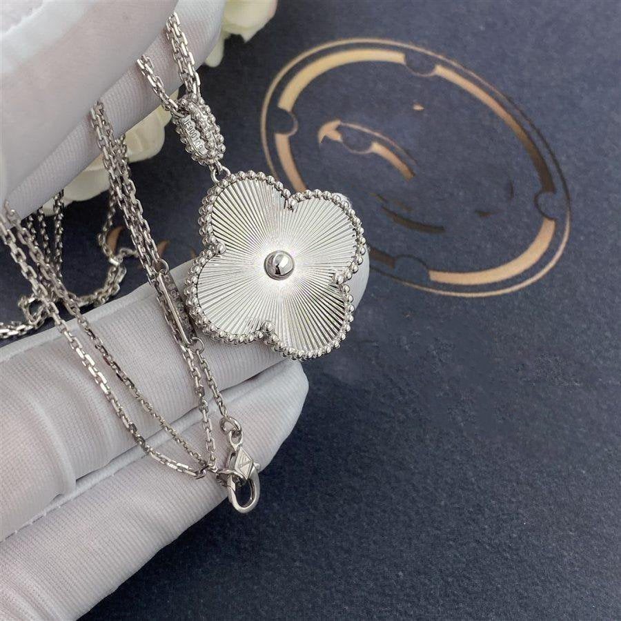 [Renovia Jewelry]CLOVER 25MM SILVER BIG CLOVER NECKLACE