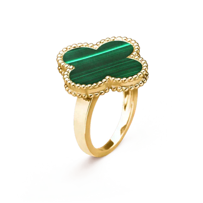 [Renovia Jewelry]CLOVER MALACHITE RING