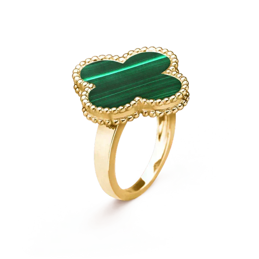 [Renovia Jewelry]CLOVER MALACHITE RING