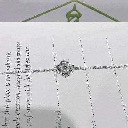 [Renovia Jewelry]CLOVER  SINGLE FLOWER BRACELET SILVER
