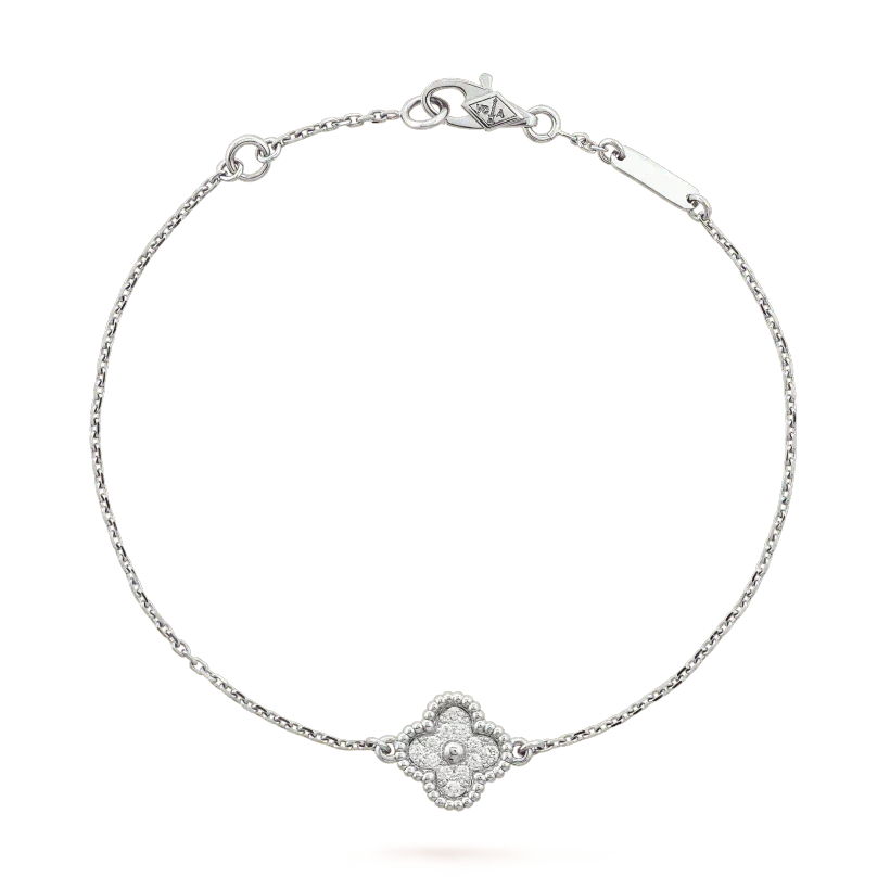 [Renovia Jewelry]CLOVER  SINGLE FLOWER BRACELET SILVER