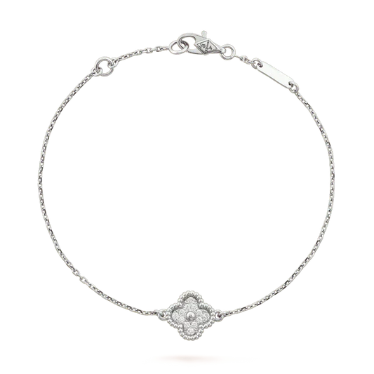 [Renovia Jewelry]CLOVER  SINGLE FLOWER BRACELET SILVER
