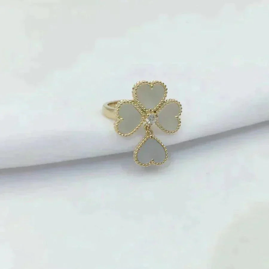[Renovia Jewelry]SWEET CLOVER WHITE MOP RING