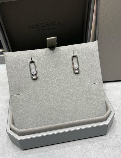 [Renovia Jewelry]MOVE UNO SMALL 1 DIAMOND EARRINGS