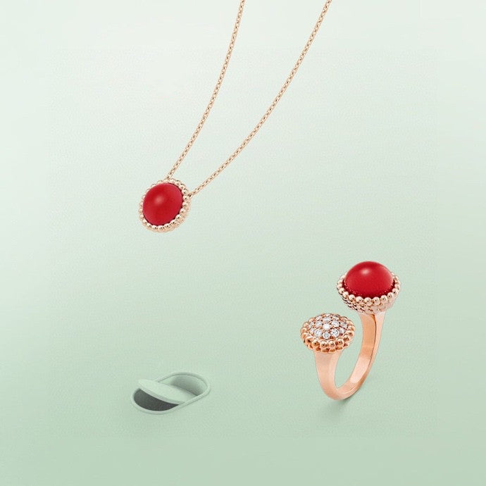 [Renovia Jewelry]PERLEE COULEURS DIAMOND ROSE GOLD BETWEEN THE FINGER RING