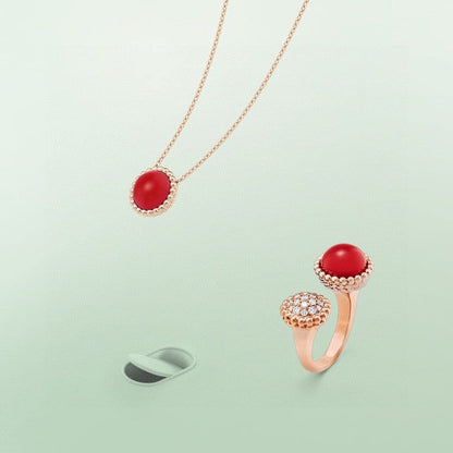 [Renovia Jewelry]PERLEE COULEURS DIAMOND ROSE GOLD BETWEEN THE FINGER RING