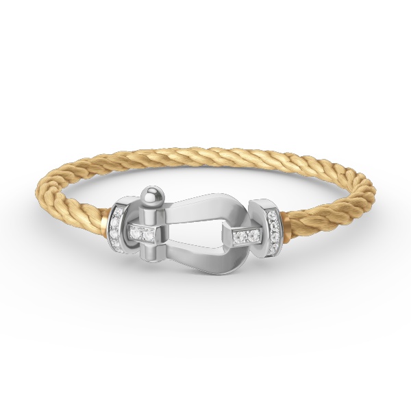 [Renovia Jewelry]FORCE LARGE HORSESHOE HALF DIAMOND BRACELET SILVER