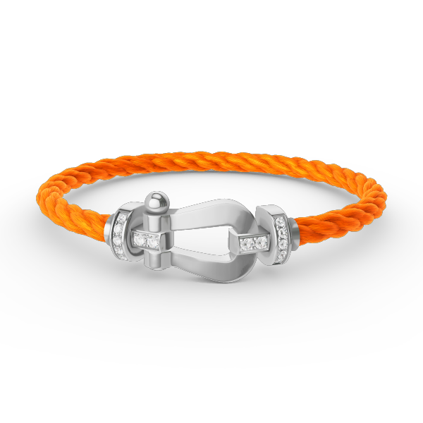 [Renovia Jewelry]FORCE LARGE HORSESHOE HALF DIAMOND BRACELET SILVER