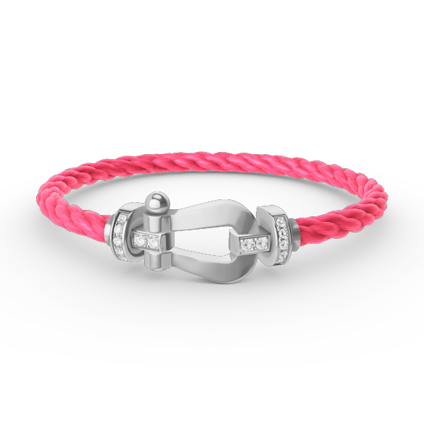 [Renovia Jewelry]FORCE LARGE HORSESHOE HALF DIAMOND BRACELET SILVER
