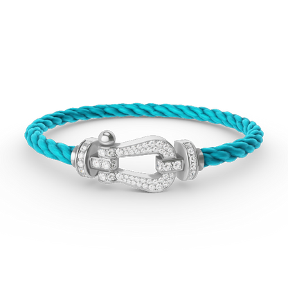 [Renovia Jewelry]FORCE LARGE HORSESHOE FULL DIAMOND BRACELET SILVER