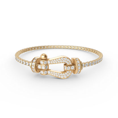 [Renovia Jewelry]FORCE  LARGE HORSESHOE FULL DIAMOND TENNIS BRACELET